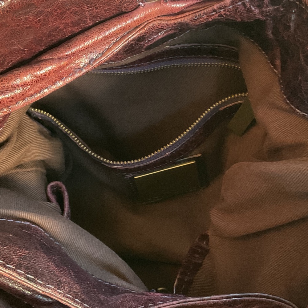 Kooba Deep Burgundy Leather Shoulder Bag - Picture 7 of 10